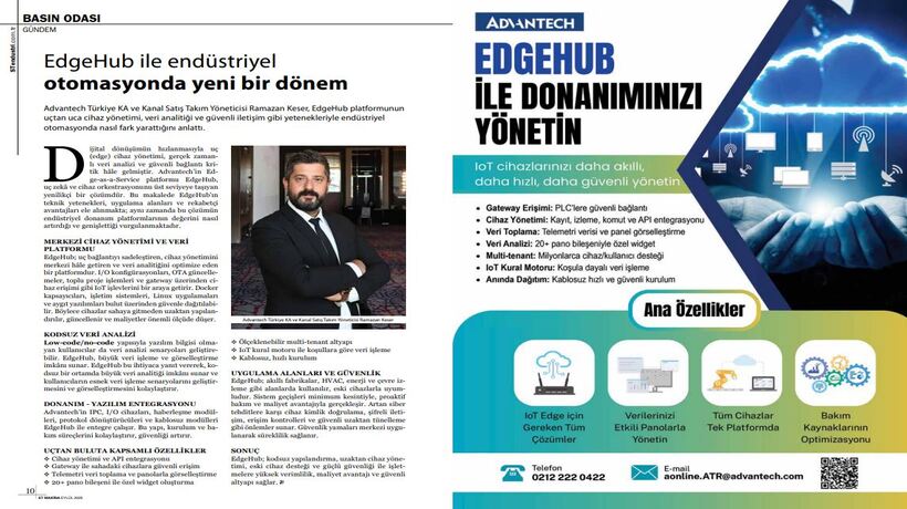 EdgeHub ile Endüstriyel Otomasyonda Yeni Bir Dönem